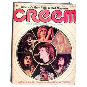 Vintage Creem Magazine August 1973 - David Bowies JEFF BECK Meet Rock Deca